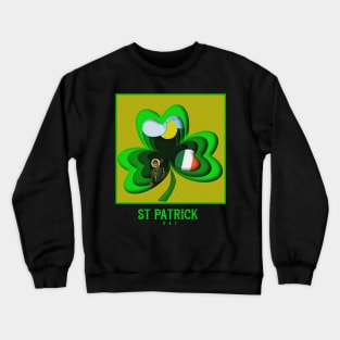 st patricks day - clover Crewneck Sweatshirt